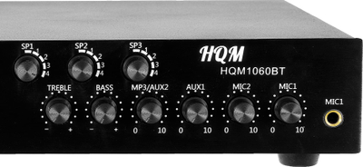 Amplifikator PA HQM1060BT/S, 60W, Bluetooth USB SD, i zi