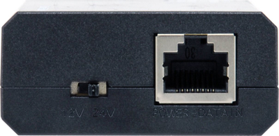 Ndarës PoE LevelOne Gigabit IEEE802.3bt, 12V 24V, ngjyrë e zezë