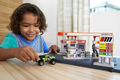 Set loje Mattel Matchbox Action Drivers Fuel Station, me makinë, shumëngjyrësh