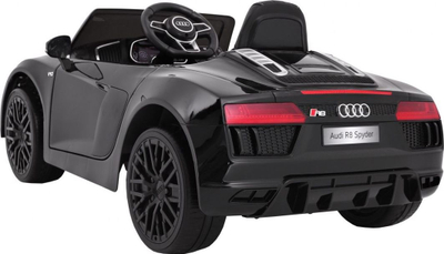 Makina elektrike për fëmijë Audi R8 Spyder, me telekomandë, LED MP3, e zezë