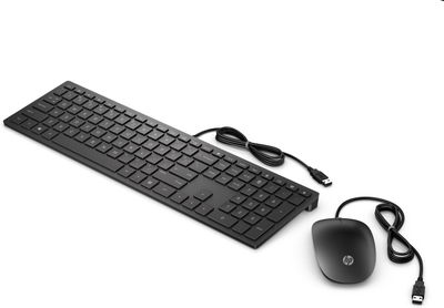 Set tastierë dhe maus HP Pavilion 400 me kabllo, USB, i zi