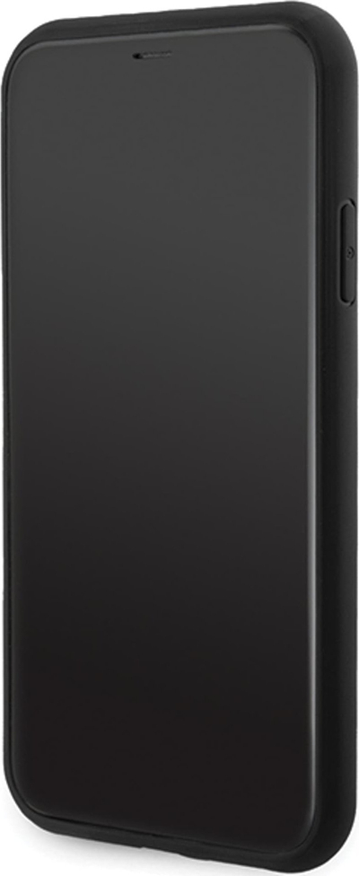 Çantë telefoni Guess 4G Triangle Metal Logo për iPhone 11, lëkurë ekologjike, e artë