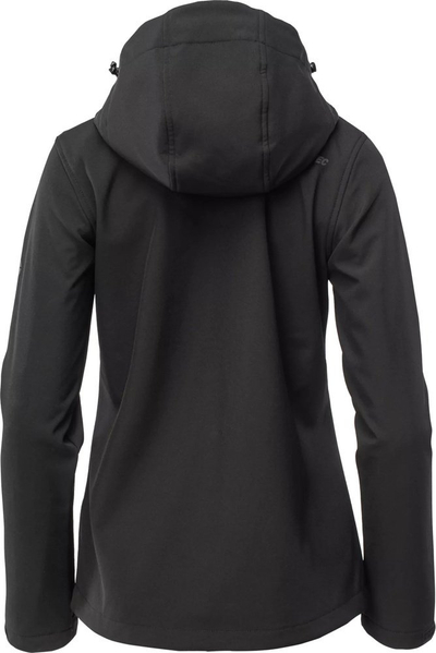Xhaketë softshell për goca Hi-Tec Lady Naren, që s’e merr uji, me kapuç, e zezë