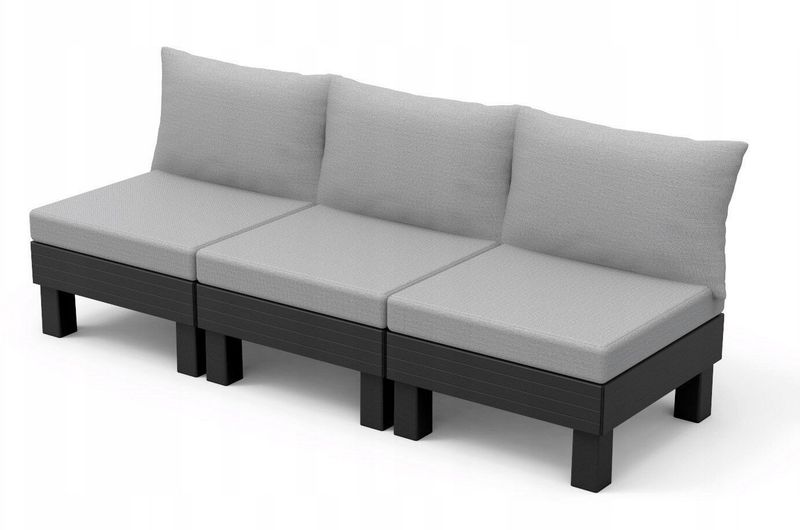 Divan kopshti Keter Elements, 3 vende, plastikë rezistente, grafit