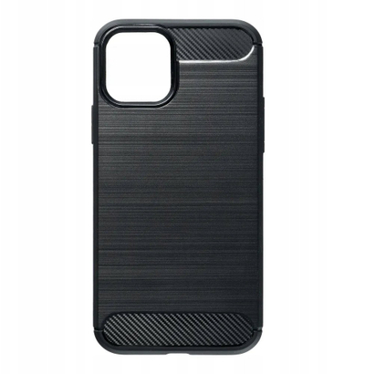 Futrollë telefoni OEM CARBON për Samsung A17 Oppo A17k, gome e fortë, me anë të përforcuara, e zezë