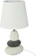 Lampë tavoline Emako Rock, Ø18 cm, 33 cm, e bardhë