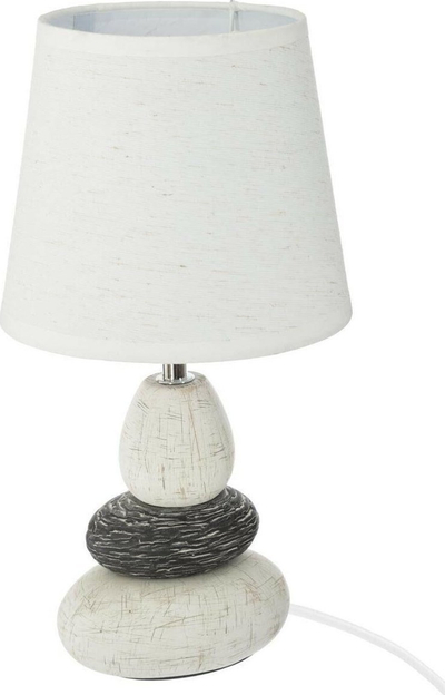 Lampë tavoline Emako Rock, Ø18 cm, 33 cm, e bardhë