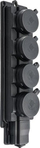 Prizë furnizimi AC PAWBOL D.3159/4-S, 250V 16A, 2P+PE, IP44, e zezë