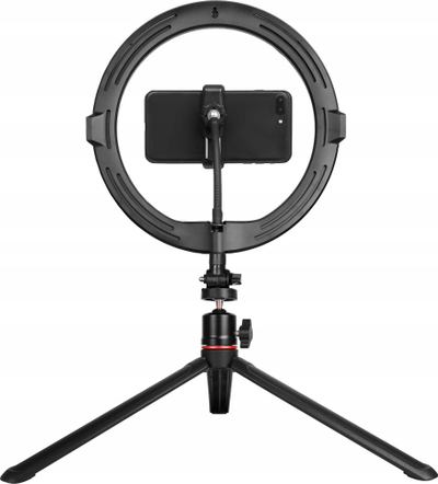 Кружна ламба Ring Light AgfaPhoto AGFA ARL11, 11\", 120 LED, со трипод и далечински управувач, бела