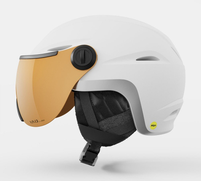 Helmë ski Giro Essence MIPS VIVID Shield, për gra, ventilim i rregullueshëm, gri