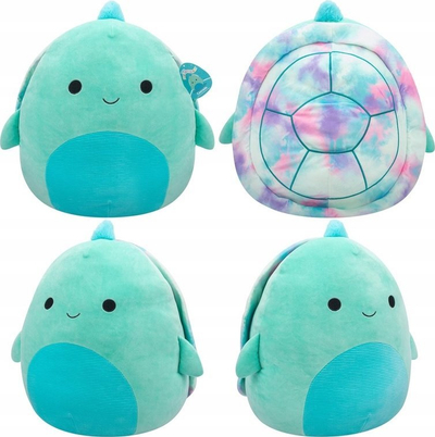 Lodër pellushi Squishmallows Cascade SQCR05477, 40cm, breshkë teal me karapacelë tie dye shumëngjyrësh