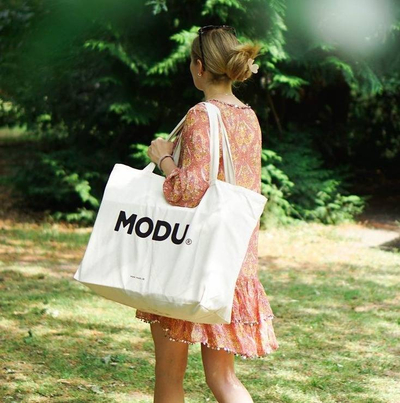 Çantë udhëtimi MODU Canvas, e madhe, kanavacë, e kremtë