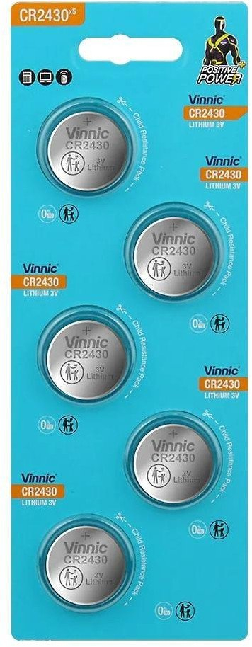 Bateri litium Vinnic CR2430, 3V, paketim 5 copë