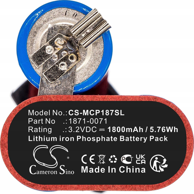 LiFePO4 батерија за електричен апарат за бричење Moser, 3.2V, 1800mAh, зелена