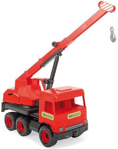 Kamion lodër Wader Middle Truck, vinç ndërtimi, i kuq