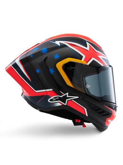 Helmetë motoçiklete Alpinestars Supertech R10, karboni, homologim ECE 22.06 DOT FIM, e zezë