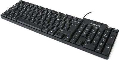 Tastierë Omega OK-05 CZ + SK (OK05TCZ), e zezë