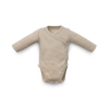Body bebe Kenguru Gold Hazelnut, pambuk organik, mëngë të gjata, bezhë