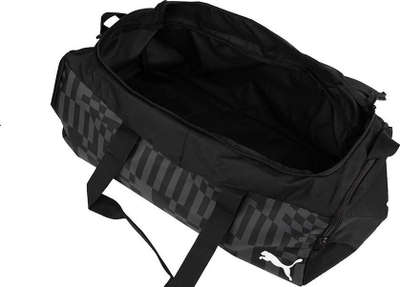 Çantë sportive Puma individualRISE Medium 79913 03, 44L, me ndarje për këpucë, e zezë gri