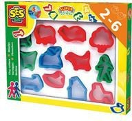Forma plasteline SES Plastic Molds 216329, set me 12 copë, shumëngjyrëshe