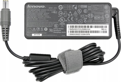 Adapter karikues Lenovo AC 65W, lidhje rrethore, i zi