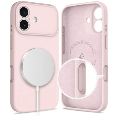 Maskë telefoni Tech-Protect Silicone MagSafe për iPhone 17, silikon rozë