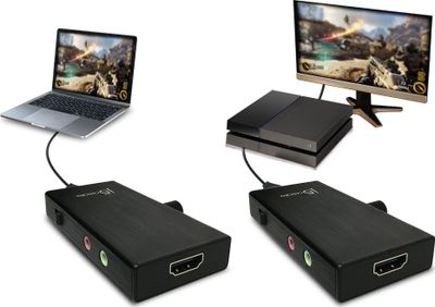Картичка за видео снимање j5create JVA02, Full HD 1080p 60fps, USB A C, црна