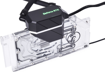 Ftohës uji për GPU Alphacool Eiswolf 2, radiator 360 mm, RGB, i zi me pjesë transparente