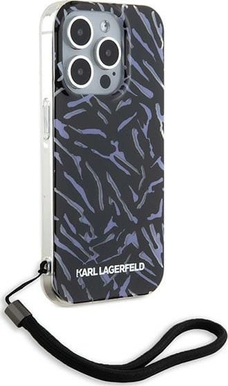 Mbulesë telefoni Karl Lagerfeld Zebra për iPhone 15 Pro Max 6.7", me kordele, lejla