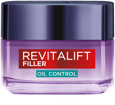 Krem për lëkurë me yndyrë L'Oréal Paris Revitalift Filler Oil Control, 50 ml