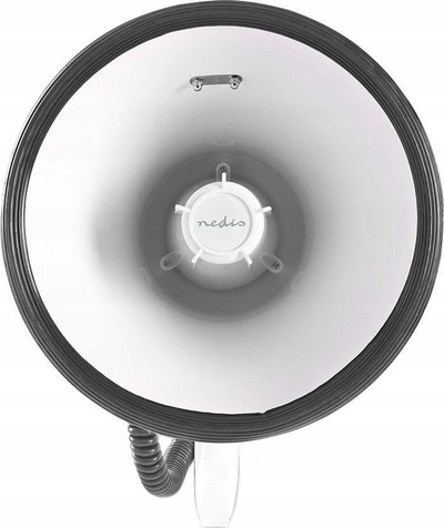 Megafon Nedis MFND25, 25W, hedh zërin gjer në 1500 metra, bardh e kaltër