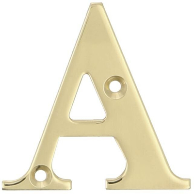 Shkronjë dere Brass Letter 4 2879, prej bronzi, ngjyrë ari