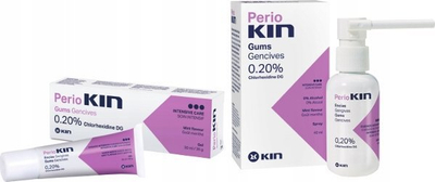Орален спреј Kin PerioKin Gums, 0.20% хлорхексидин, 40 ml, со нане