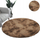 Tapet rrumbullak Shaggy Ombre Strado, 160x160 cm, Ombre kafe