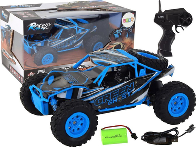 Makina me telekomandë Leantoys Green Ghost, off road, shkalla 1:24, blu