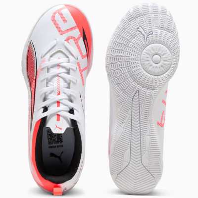 Детски футсал патики Puma Ultra Play Jr IT 108327-01, гумен ѓон без траги, синтетички