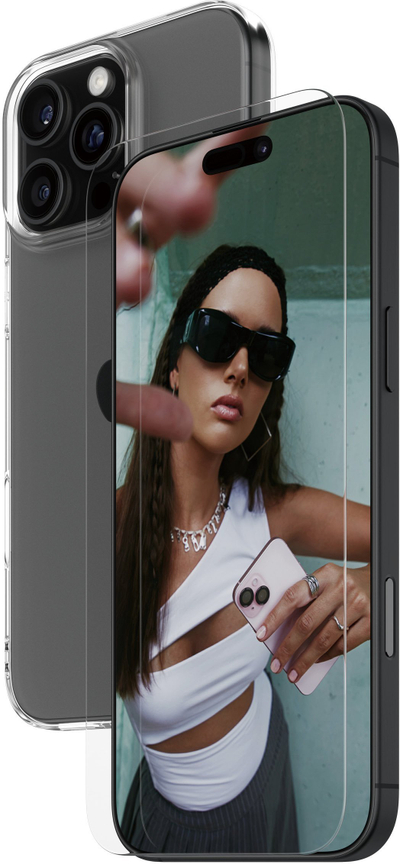 Заштитен сет PanzerGlass SAFE. by, за iPhone 16 Pro Max, стакло за екран, проѕирна маска