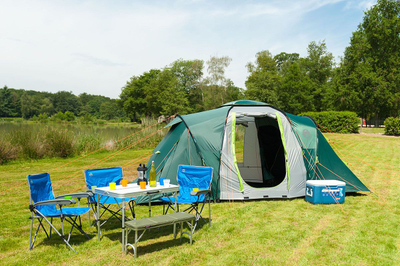 Çadër kampingu Coleman Spruce Falls Vis-a-Vis 4, familjare, për 4 veta, jeshile gri