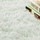 Tapet rrumbullak Strado Round Shaggy, 160x160 cm, push i trashë, e bardhë lime