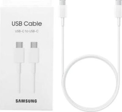 Kabllo karikimi Samsung EP-DA905, USB-C në USB-C, 1m, e bardhë