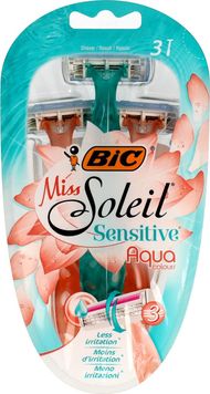 Brisk rroje për femra Bic Miss Soleil Sensitive, 3 tehe, 3 copë