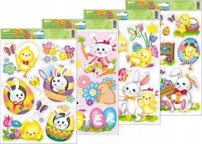 Sticker për dritare për Pashkë MFP 2221336, 30x42cm, shumëngjyrësh