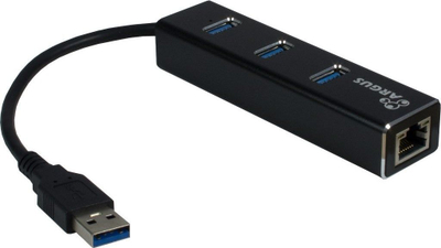 Adapter LAN me USB Inter-Tech ARGUS IT-310, USB 3.0, 3x USB A RJ45, i zi