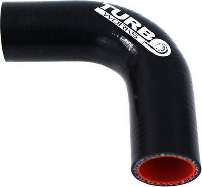 Lidhës silikoni TurboWorks Pro Elbow 90°, 28mm, i zi