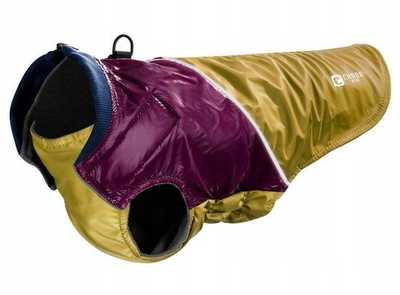 Xhaketë dimri për qen Chaba Adjustable Retro, masa 3XL, me reflekse, ngjyrë plum me të verdhë