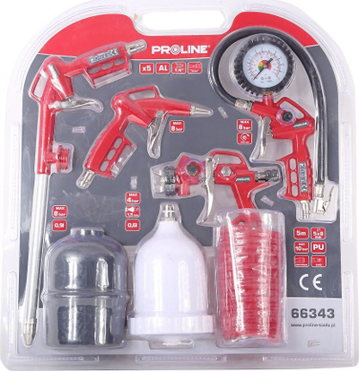 Set pistoletë pneumatike Proline, 5 copë