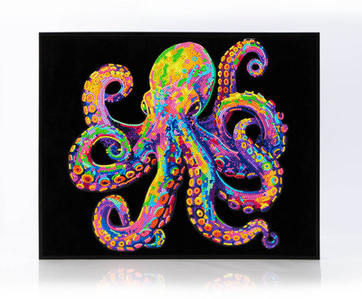 Set pikturë me gurë Diamond Dotz Neon Octopus, DIY, shumëngjyrësh