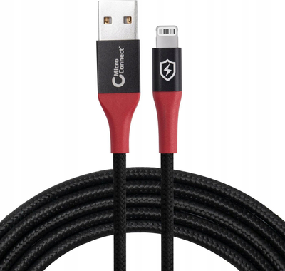 Kabllo Lightning MicroConnect MC-ALIGHTNING-SC, USB-A, 1.5 m, e zezë