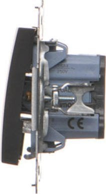 Ndërprerës shkalle Kontakt-Simon Simon 54, LED, 16AX 250V, i zi mat