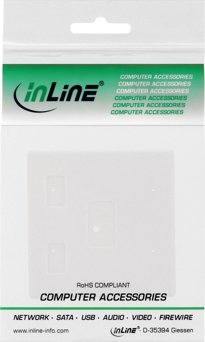 Kuti instalimi rrjeti INLINE, 2 porta RJ45, e bardhë
